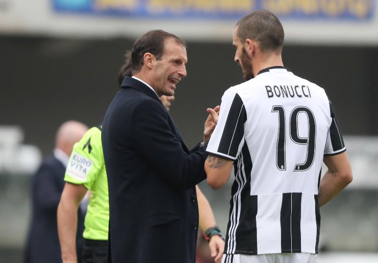 Allegri e Bonucci a colloquio