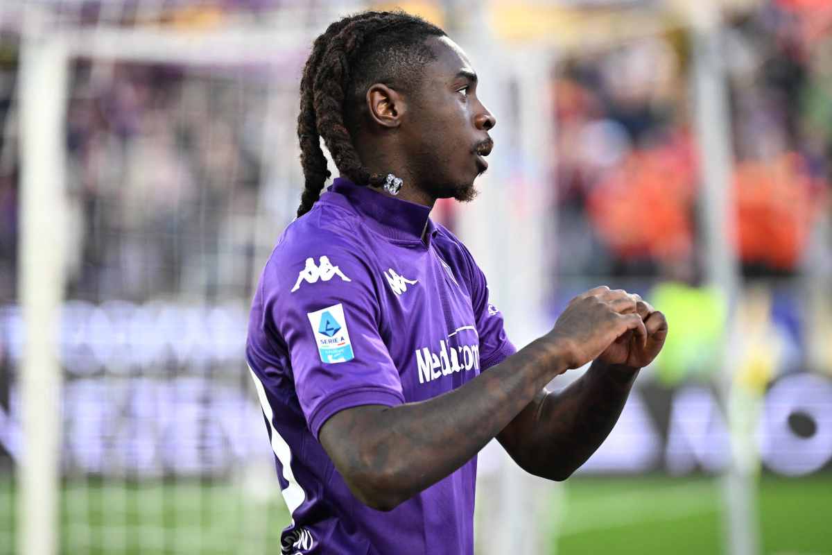 Kean in goal con la Fiorentina