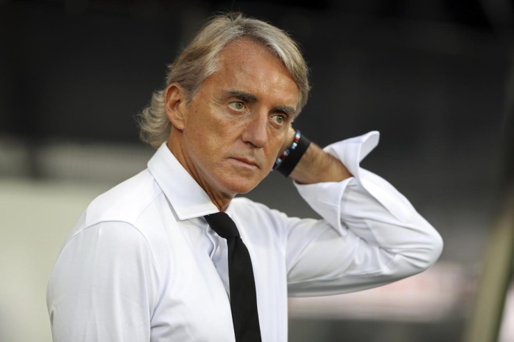 Mancini durante match di Nations League 