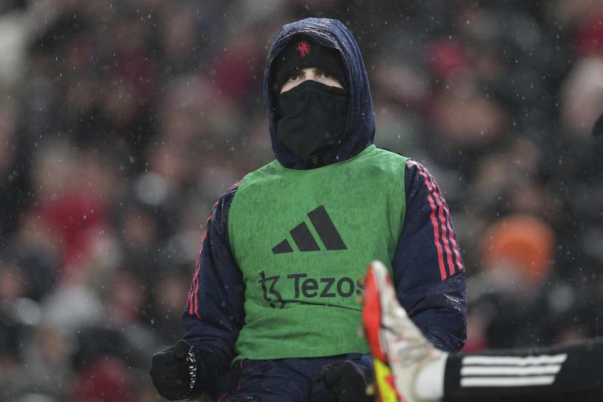 Alejandro Garnacho in allenamento col Manchester United