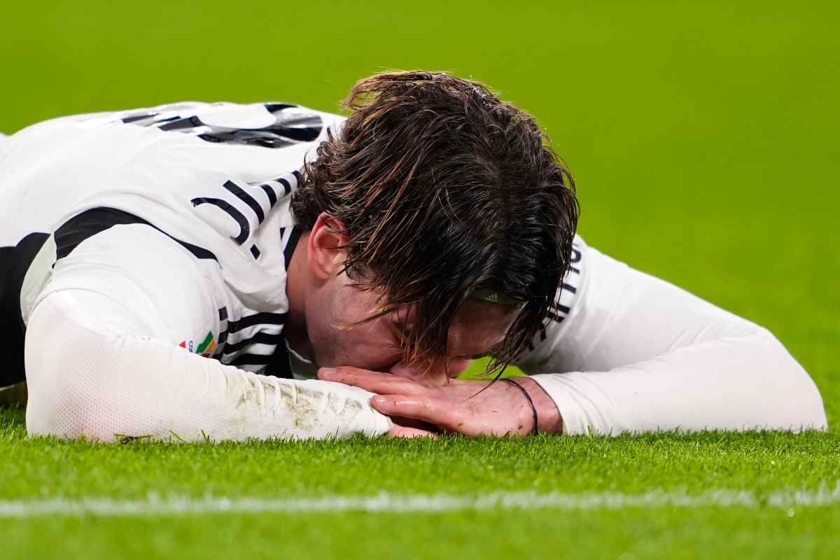 Juventus, Vlahovic disperato in campo