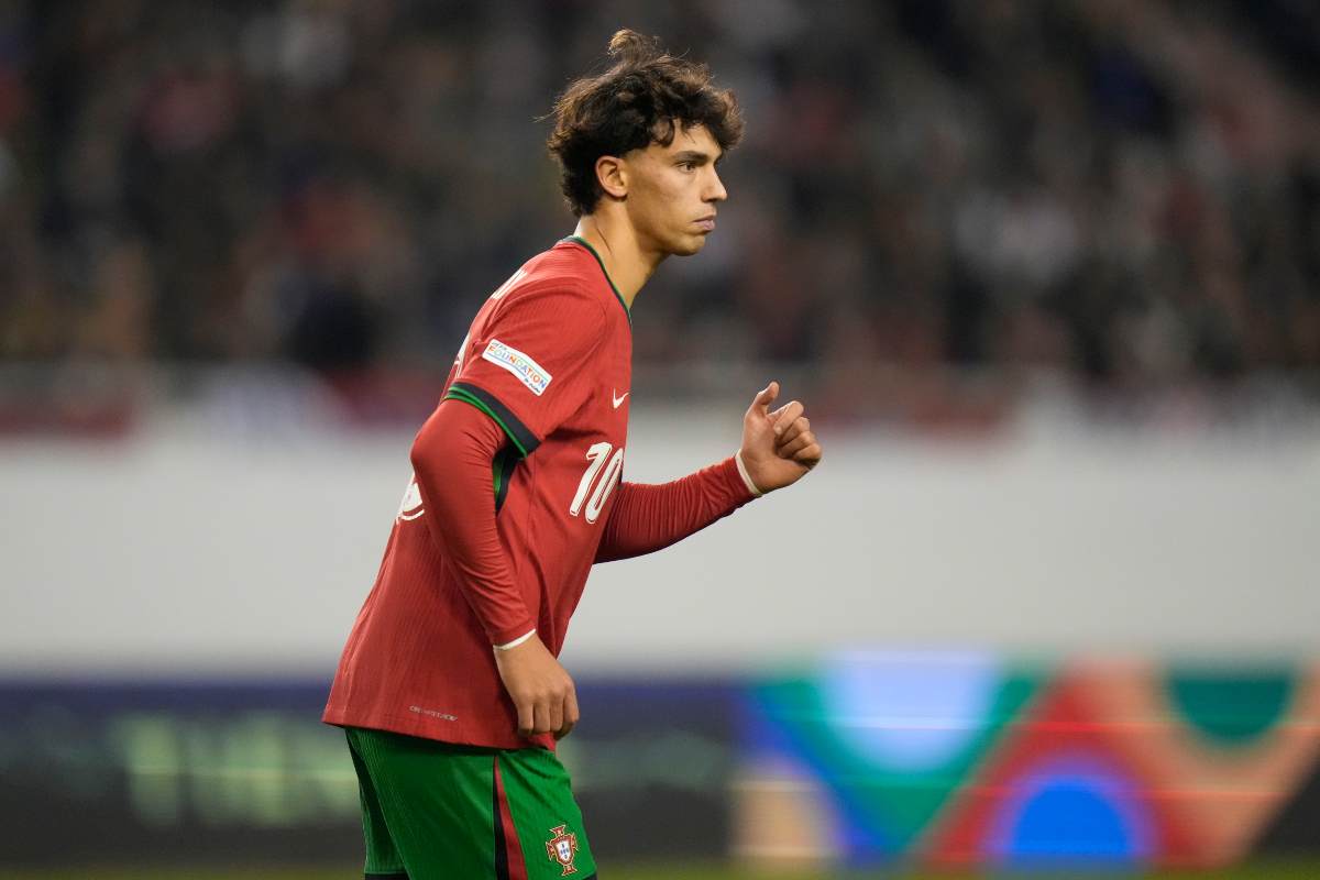 Joao Felix in campo con la maglia del Portogallo