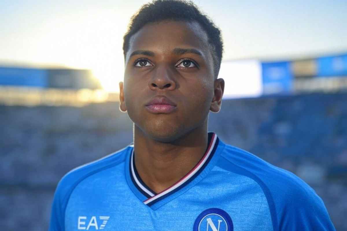 Rodrygo con la maglia del Napoli 