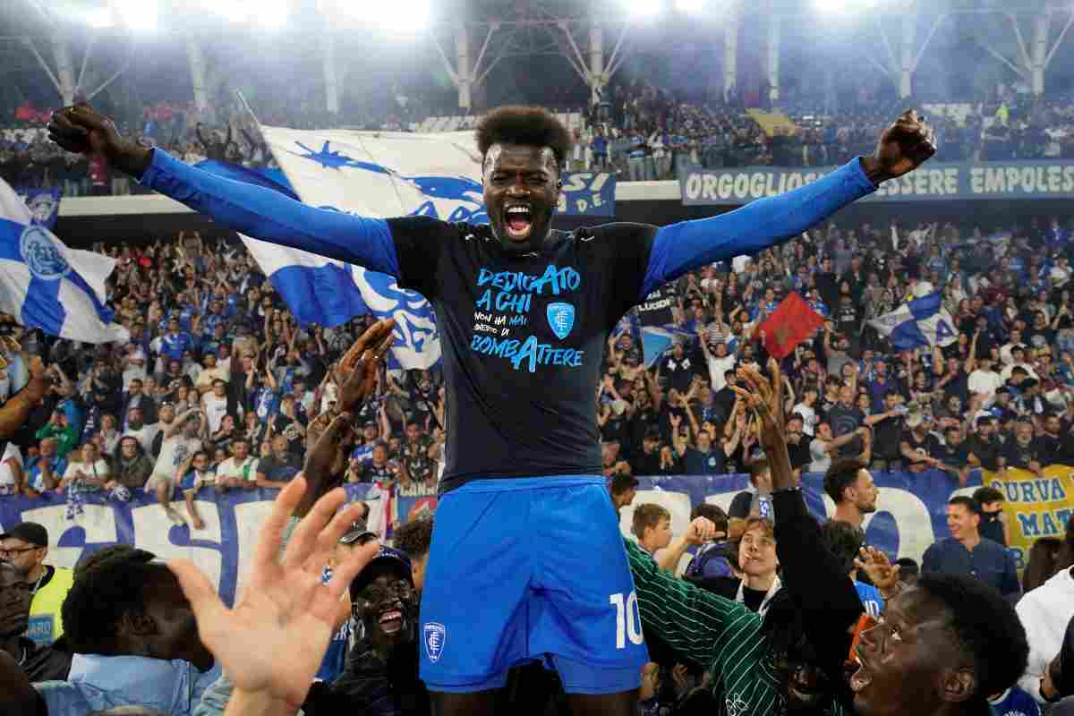 Niang con la maglia dell'Empoli